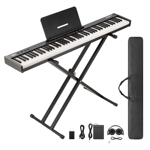 Coucheta Keyboard Piano 88 Key Full Size Semi Weighted Electronic Keyboard Set
